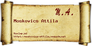 Moskovics Attila névjegykártya