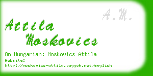 attila moskovics business card